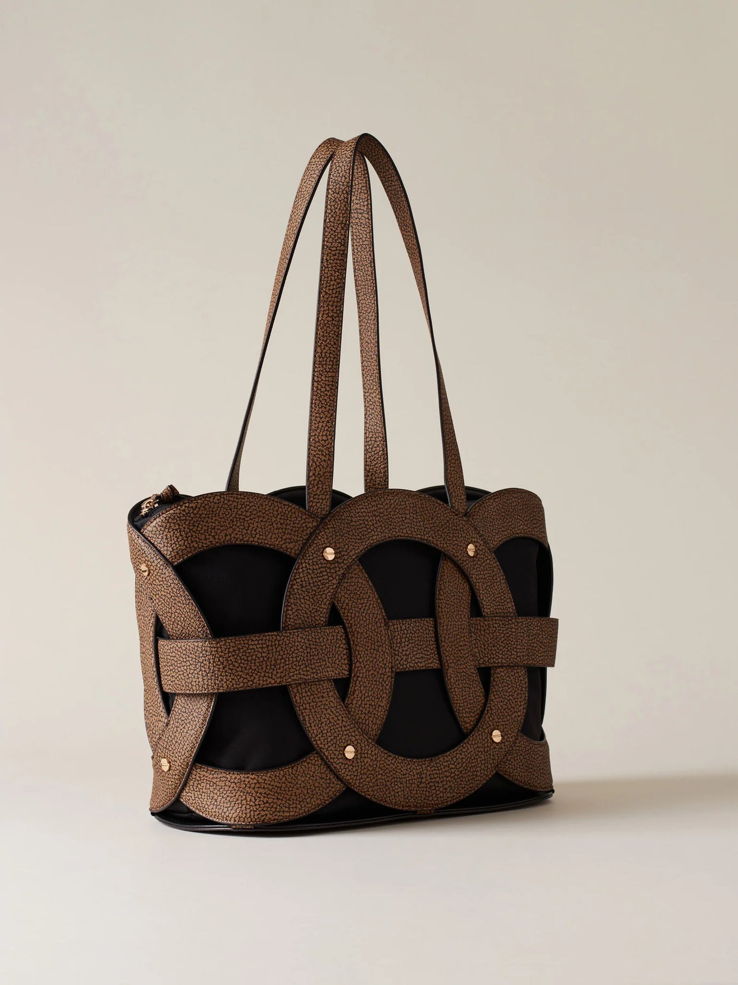 Borsa a Spalla di Tela Rivestita OP