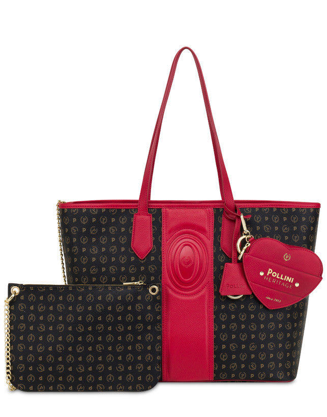 Shopping Bag Heritage 70 Nero/rosso