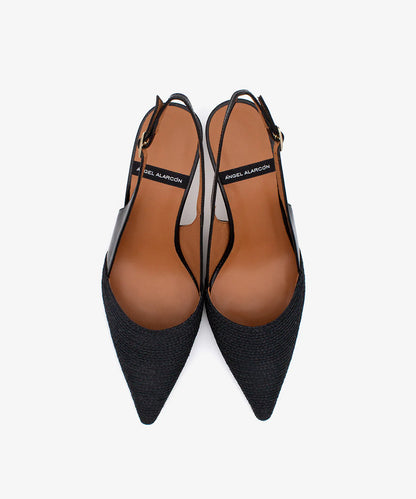 Slingback nero