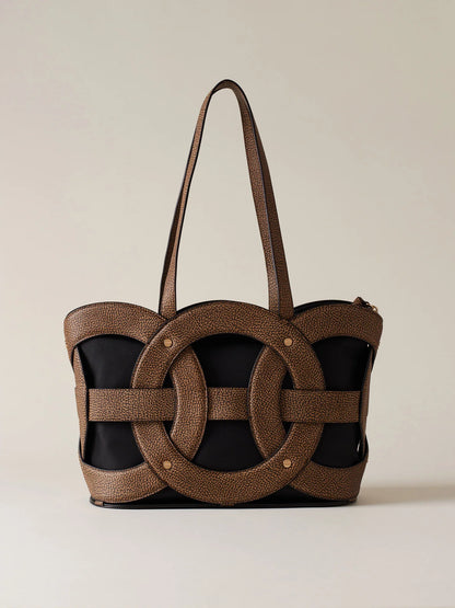 Borsa a Spalla di Tela Rivestita OP