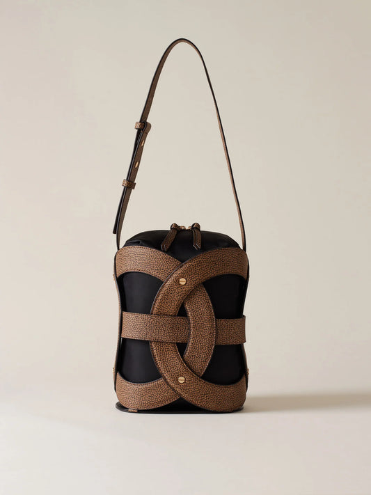 Borsa a Spalla di Tela Rivestita OP
