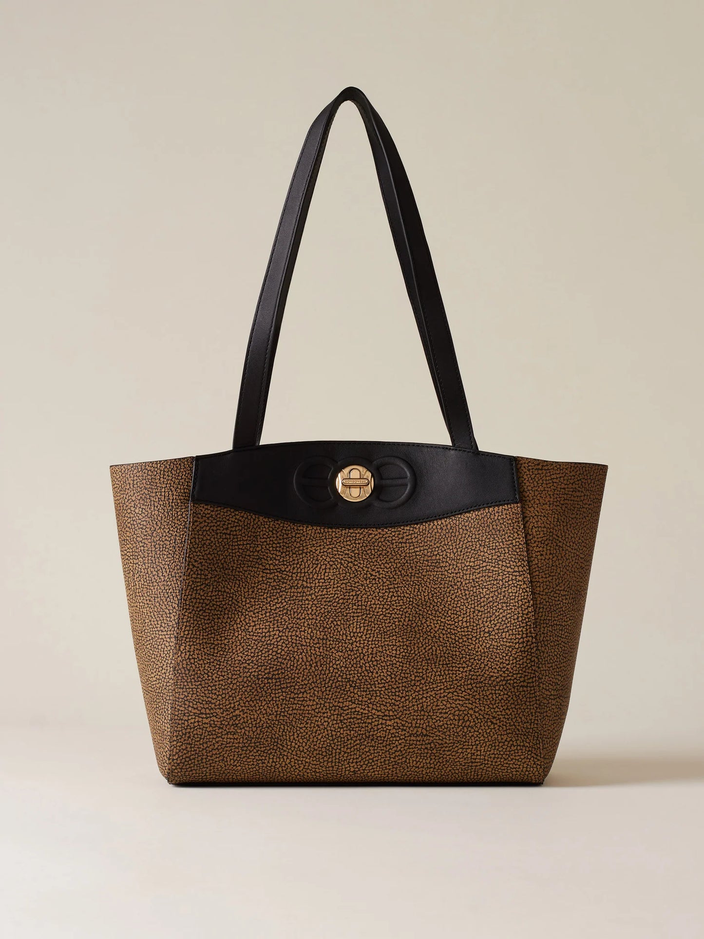 Borsa a spalla di Tela rivestita OP e pelle