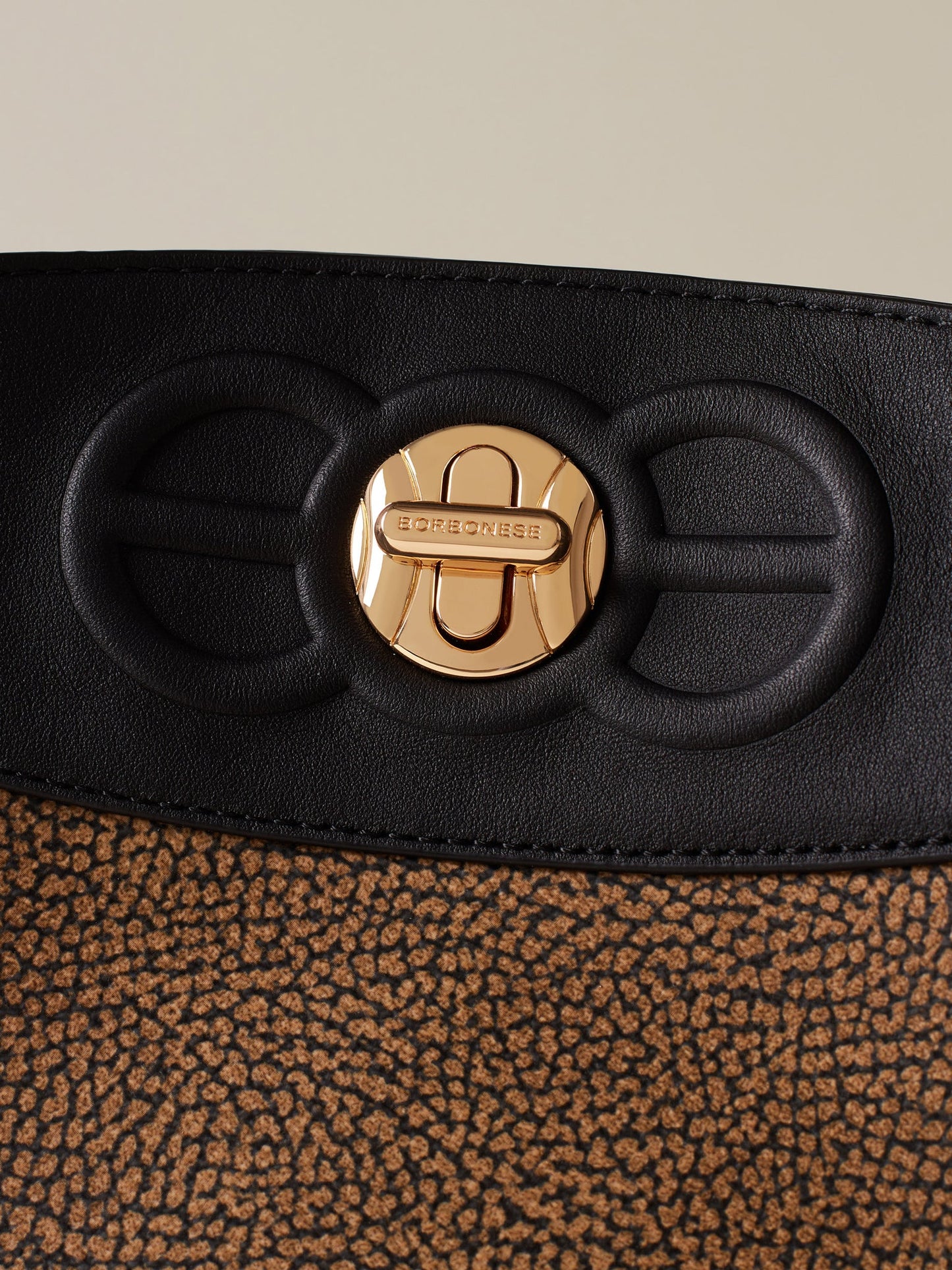 Borsa a spalla di Tela rivestita OP e pelle