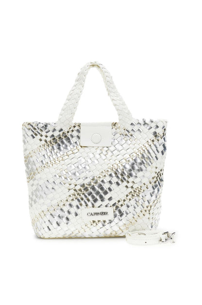 Borsa reversibile intrecciata