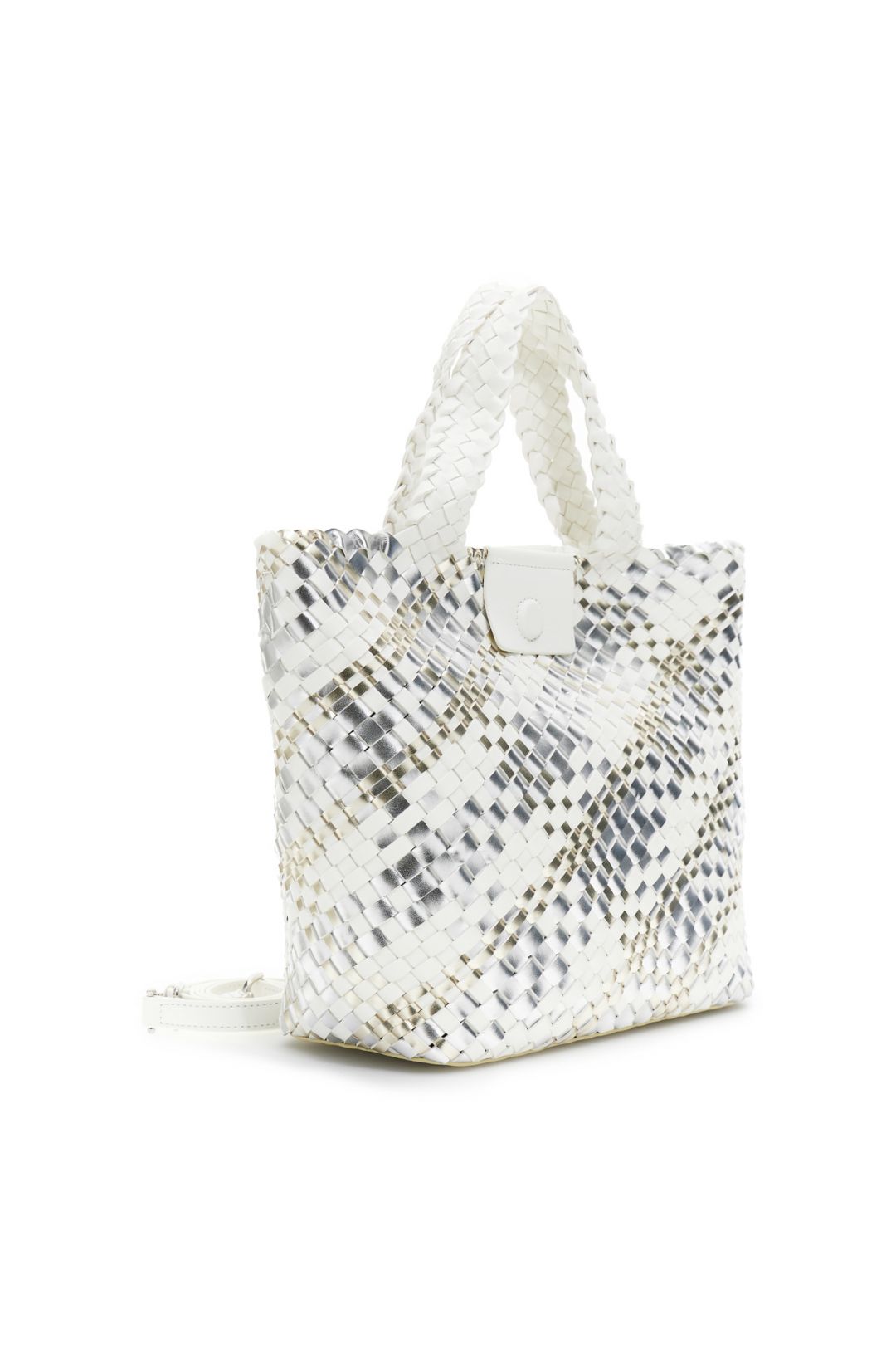 Borsa reversibile intrecciata