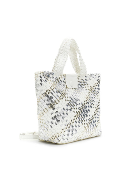 Borsa reversibile intrecciata